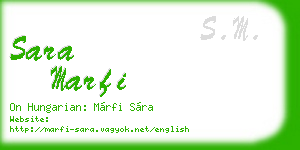 sara marfi business card