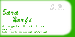 sara marfi business card